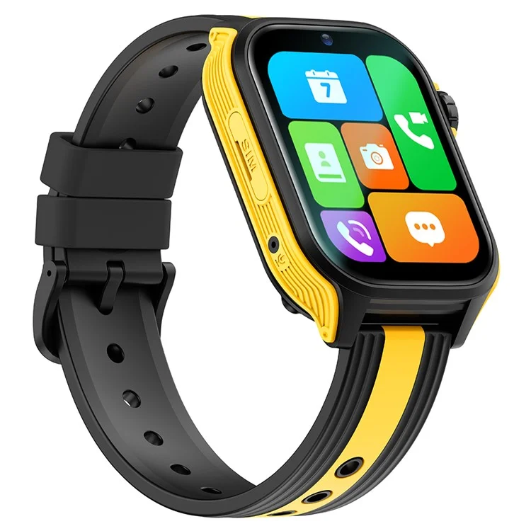K36 4G 1.83-inch Screen Kids Smart Watch HD Camera Video MP3 Player Habit Tracking Pedometer - Black Yellow