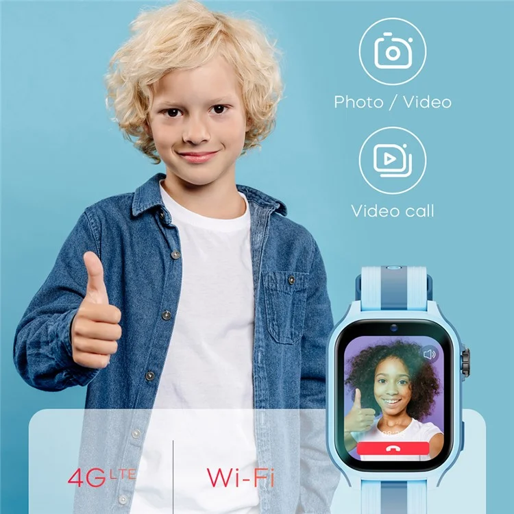 K36 4G 1.83-inch Screen Kids Smart Watch HD Camera Video MP3 Player Habit Tracking Pedometer - Black Yellow
