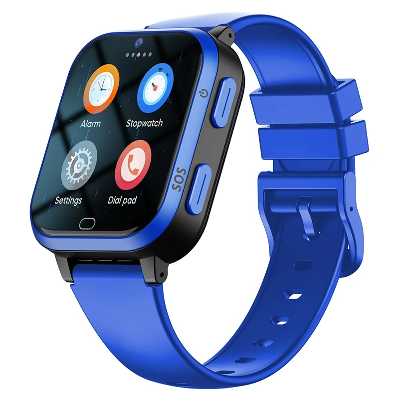 K18 HD Video Camera Voice Call Position Tracker 4G 1.69-inch Kids Smart Watch, Overseas Version - Blue