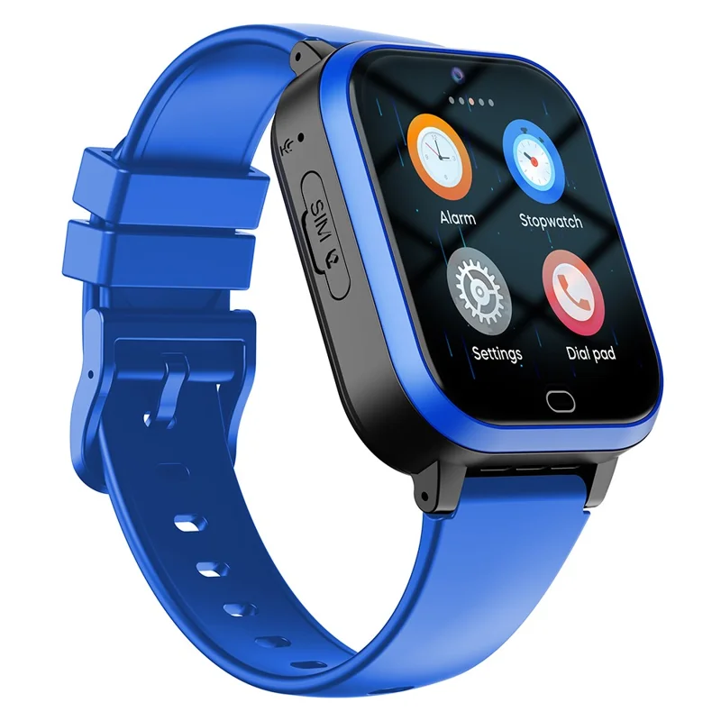 K18 HD Video Camera Voice Call Position Tracker 4G 1.69-inch Kids Smart Watch, Overseas Version - Blue