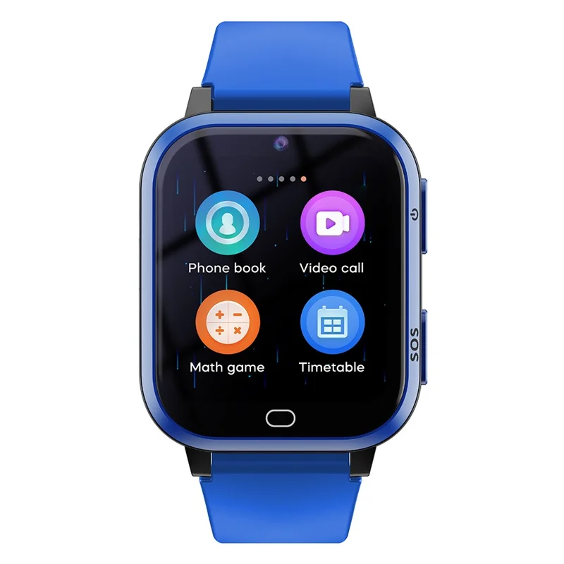 K18 HD Video Camera Voice Call Position Tracker 4G 1.69-inch Kids Smart Watch, Overseas Version - Blue