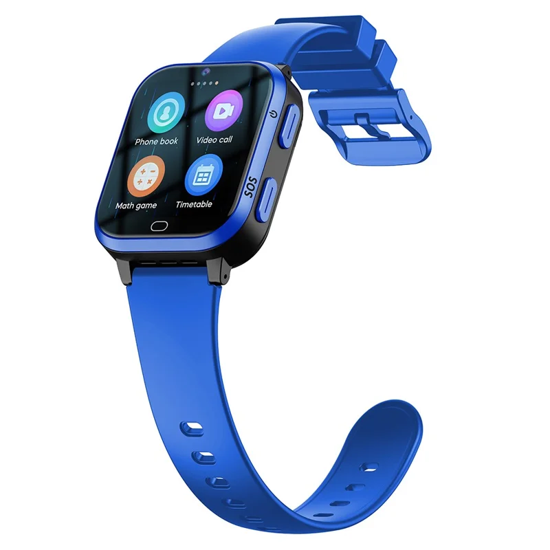 K18 HD Video Camera Voice Call Position Tracker 4G 1.69-inch Kids Smart Watch, Overseas Version - Blue