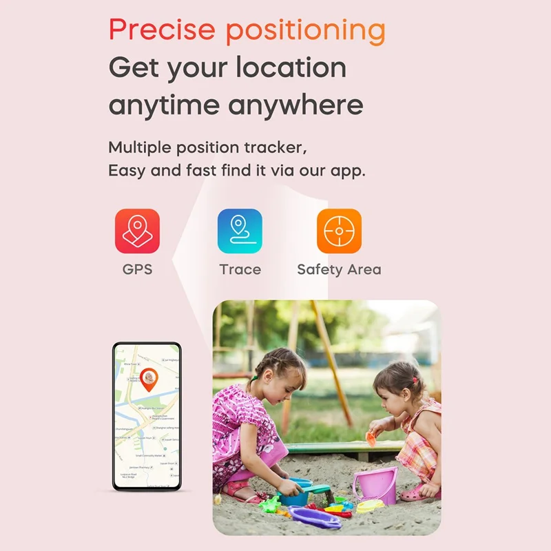 K18 HD Video Camera Voice Call Position Tracker 4G 1.69-inch Kids Smart Watch, Overseas Version - Blue