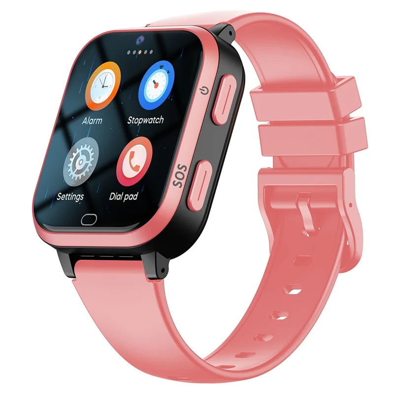 K18 HD Video Camera Voice Call Position Tracker 4G 1.69-inch Kids Smart Watch, Overseas Version - Pink