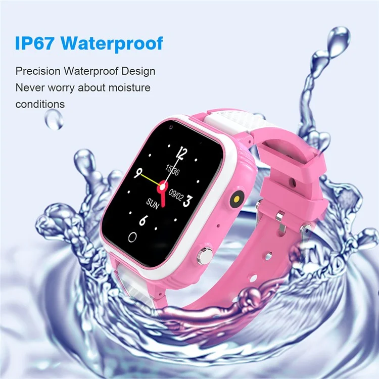 DH9S 1.4-inch Kids 4G Smart Watch Video Calling SOS GPS Positioning Camera Watch, European Version - Pink
