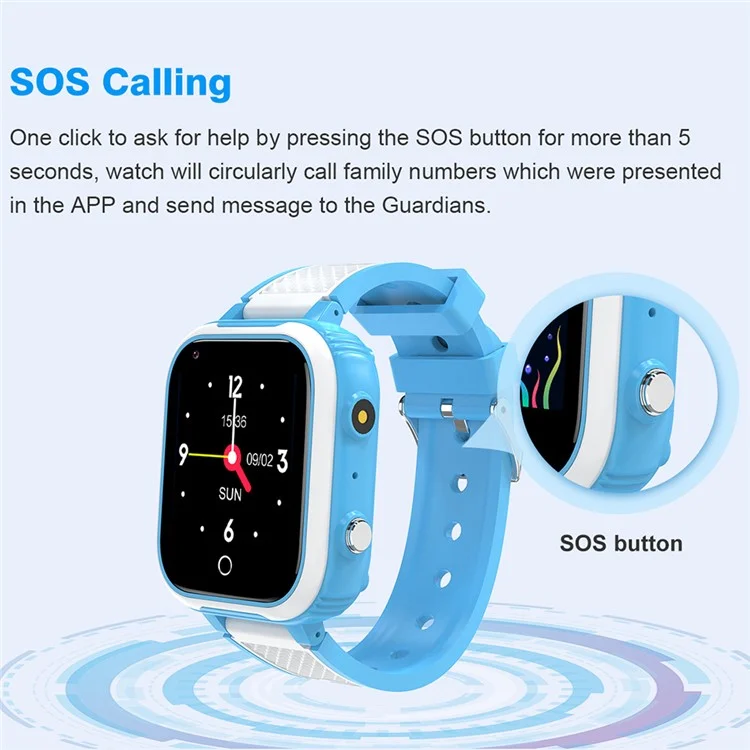 DH9S 1.4-inch Kids 4G Smart Watch Video Calling SOS GPS Positioning Camera Watch, European Version - Pink