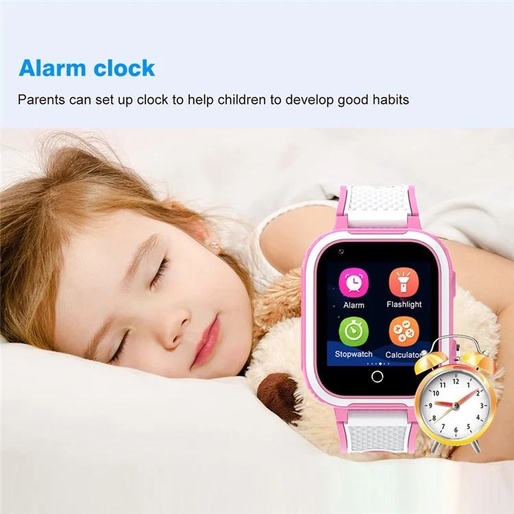 DH9S 1.4-inch Kids 4G Smart Watch Video Calling SOS GPS Positioning Camera Watch, European Version - Pink