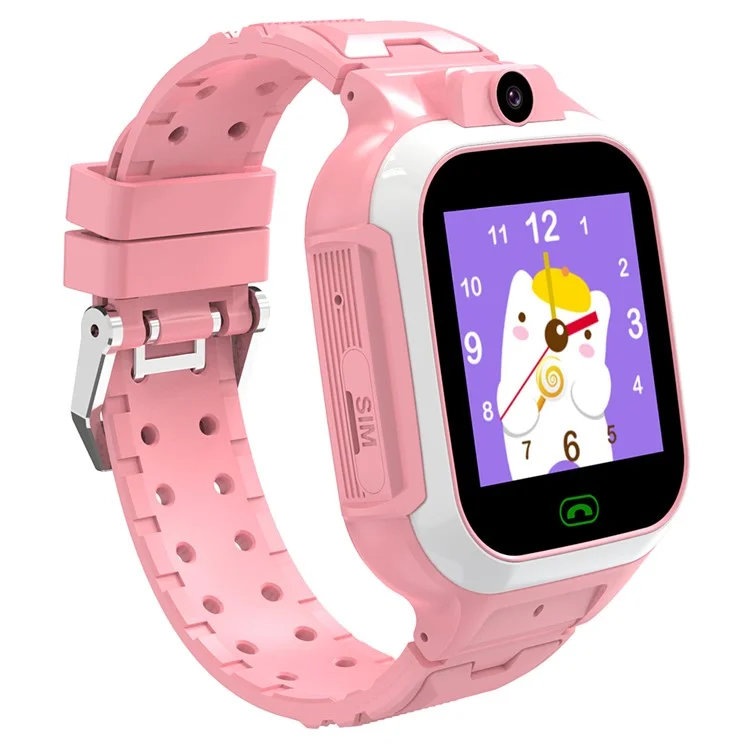 DH15 1.4-Inch Screen Voice Call Kids Smart Bracelet SOS 4G Phone Watch for Children - Pink