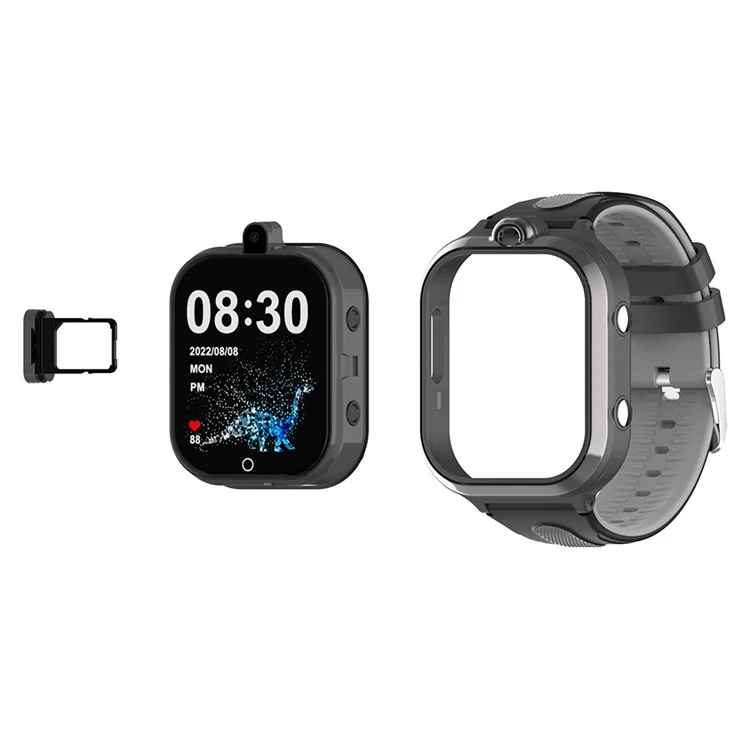 DH02 1.85-inch Kids 4G Smart Watch 1+8G Video Calling SOS Children Camera Watch - Black