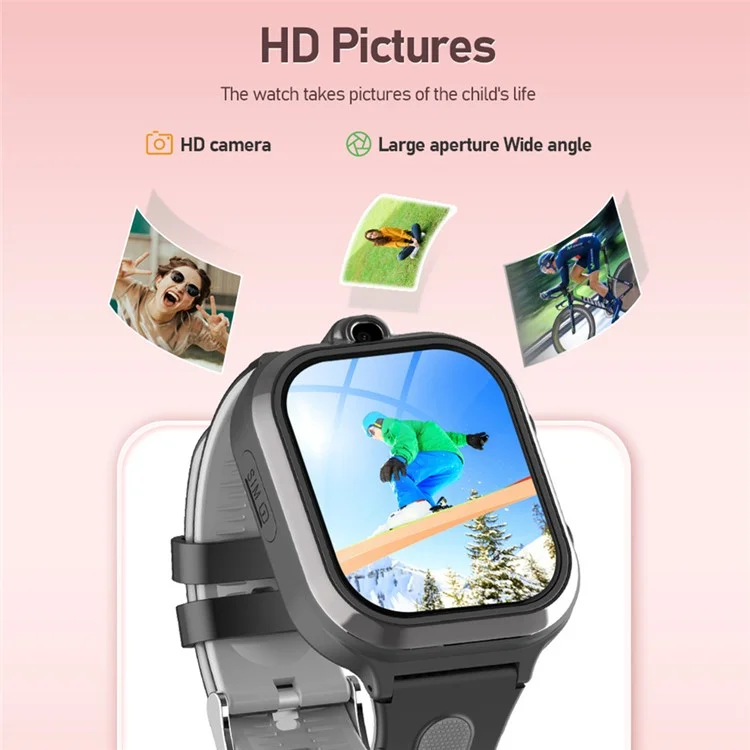 DH02 1.85-inch Kids 4G Smart Watch 1+8G Video Calling SOS Children Camera Watch - Black