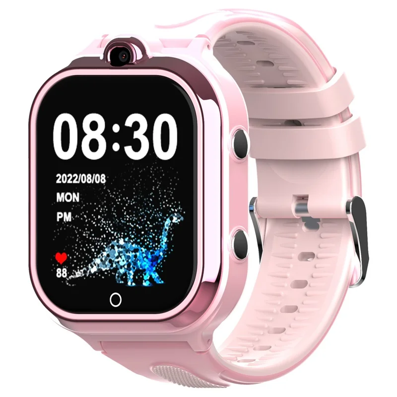 DH02 1.85-inch Kids 4G Smart Watch 1+8G Video Calling SOS Children Camera Watch - Pink