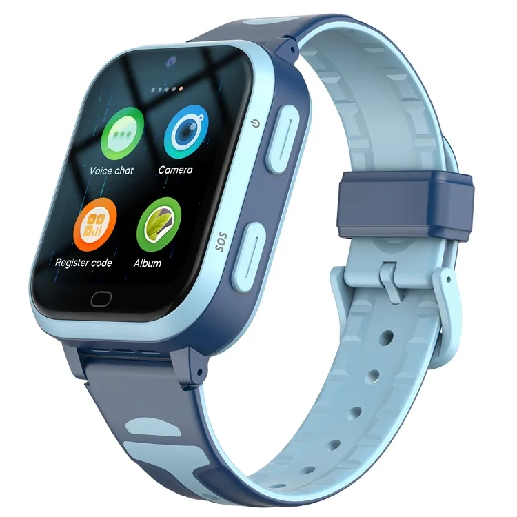 D5 1,69-zoll-hd-kamera Video Call Position Tracker Android 8.1 4G Kids Smart Watch - Blau