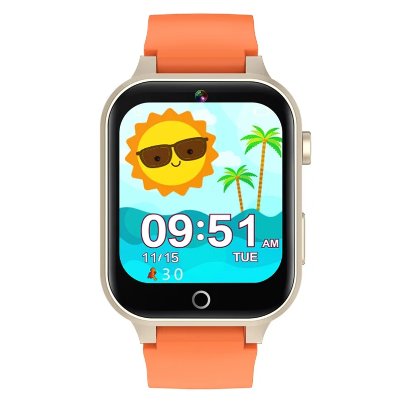 S07 Smart Kids Watch Children Camera Bracelet Music Player with Alarm Clock Function - Orange