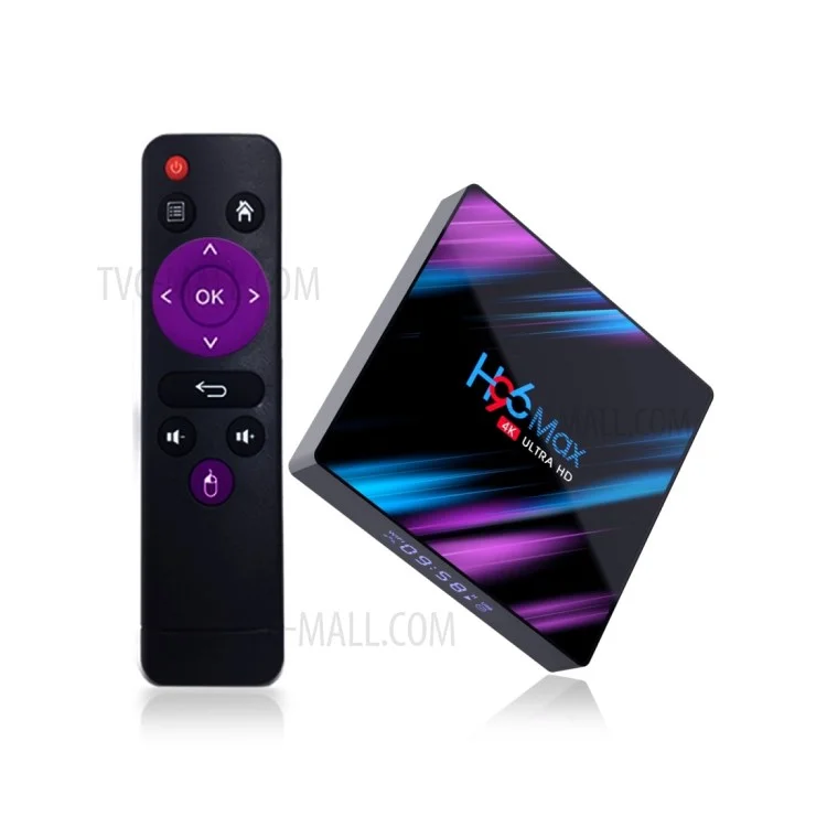 H96 MAX 4+32GB Android 9.0 RK3318 Quad Core TV Box Dual Band WiFi Media Player - US Plug