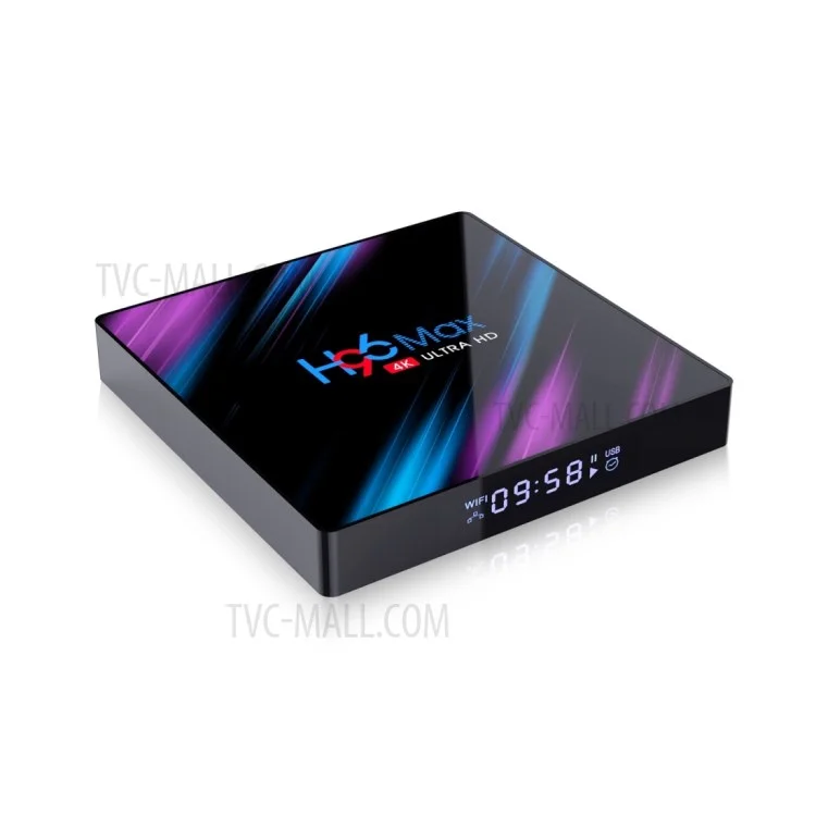 H96 MAX 4+32GB Android 9.0 RK3318 Quad Core TV Box Dual Band WiFi Media Player - UK Plug