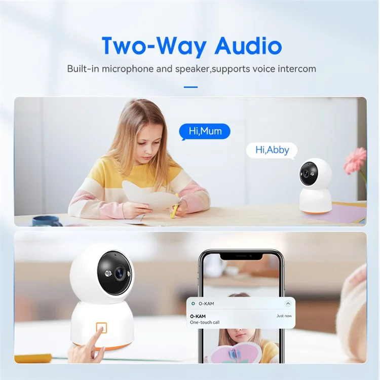 P211 Audio Call WiFi Security Camera 2MP Pet Baby Monitor Motion Detection Camera
