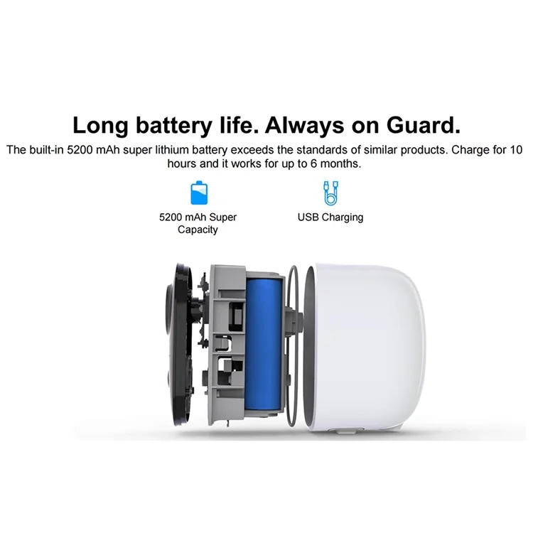 Hubview CG6 2.4G wi -fi Overdoor Câmera de Vigilância PIR Indução PIR Indução Remote Baby Monitor, Com Cartão de Memória de 32 gb