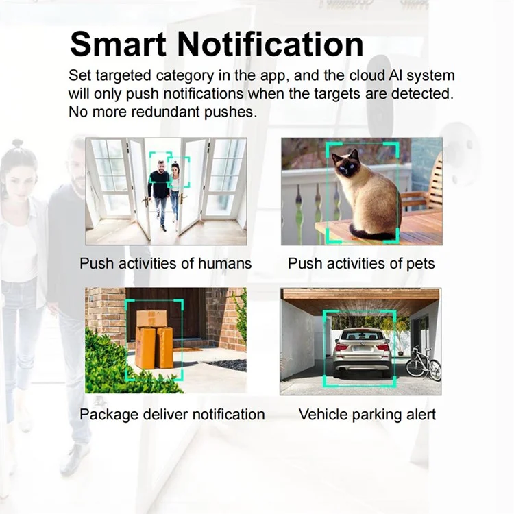 Hubview CG6 IP65 Cámara de Vigilancia al Aire Libre Impermeable Monitor Remoto Para Bebés, Con Tarjeta de Memoria de 64 gb