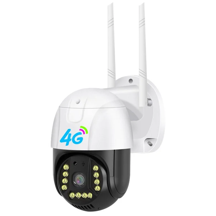 V380-P12-4G 3.0MP Camera Night Vision 4G APP Remote Monitoring Outdoor Home Security IP Camera, No Memory Card - US Plug