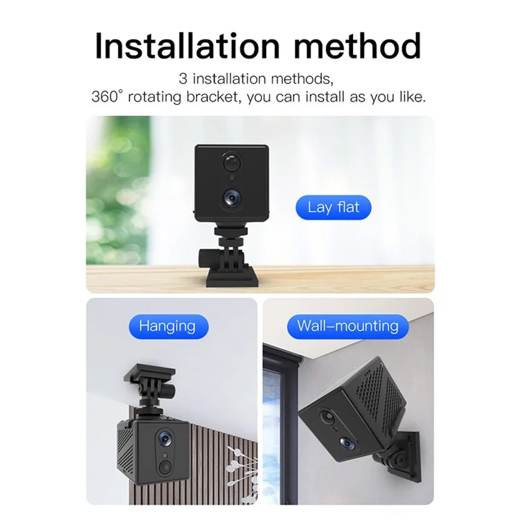 4G 3MP Home Security Camera Wireless Two-Way Talk Night Vision Camera (APP: Okam), No Memory Card