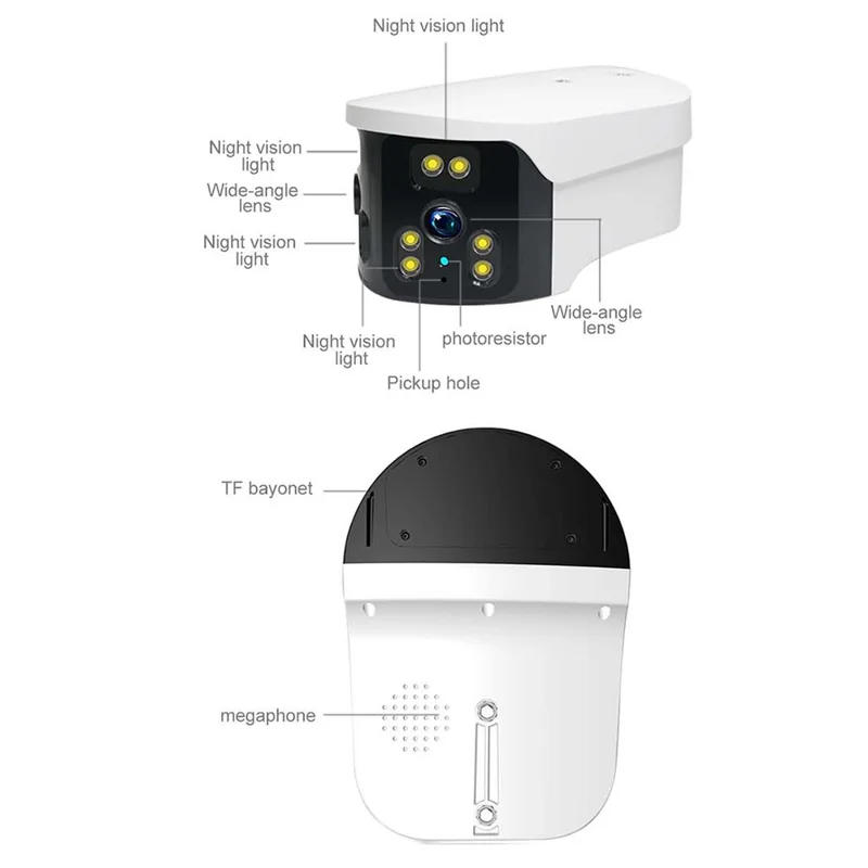 WiFi Home Security Camera 1080P HD Motion Detection Camera Wide Angle Monitor (Without TF Card) - US Plug