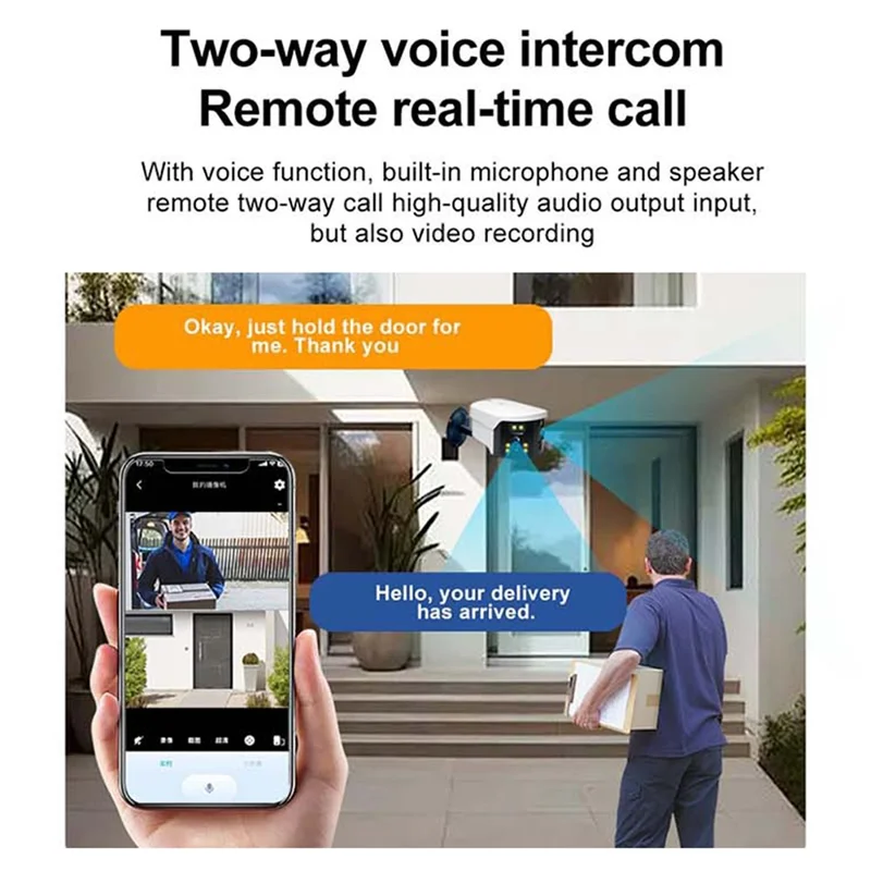 WiFi Home Security Camera 1080P HD Motion Detection Camera Wide Angle Monitor (Without TF Card) - US Plug