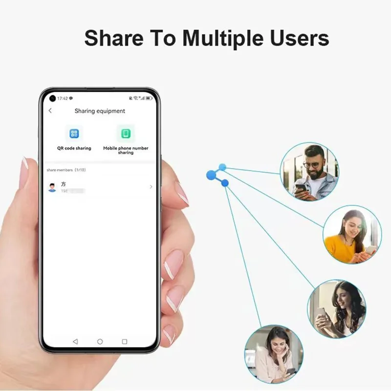 HD WiFi Camera Motion Detection Night Vision 3-Lens Home Security Camera, No Memory Card - EU Plug