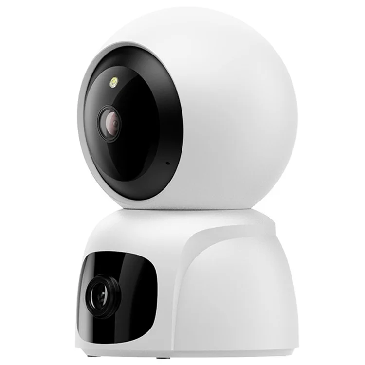 Night Vision Two-Way Audio Camera Home Security Dual Lens Indoor HD Camera (No Memory Card) - US Plug