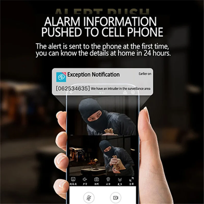 Caméra de sécurité domestique vidéo Dual Lens Phone App Monitoring Indoor HD Camera (sans carte mémoire) - Prise US