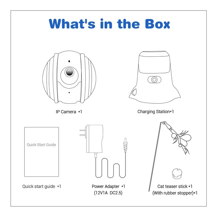 ESCAM QF011 2MP Câmera Robô Inteligente para Animais de Estimação Versão Noturna Design Tumbler para Gatos e Cães - Plug EUA
