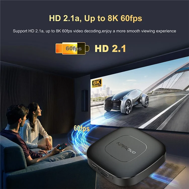 MORTAL T1 2GB+8GB TV Box Android13 Allwinner H313 Dual Band Wifi+Bluetooth-compatible Media Player