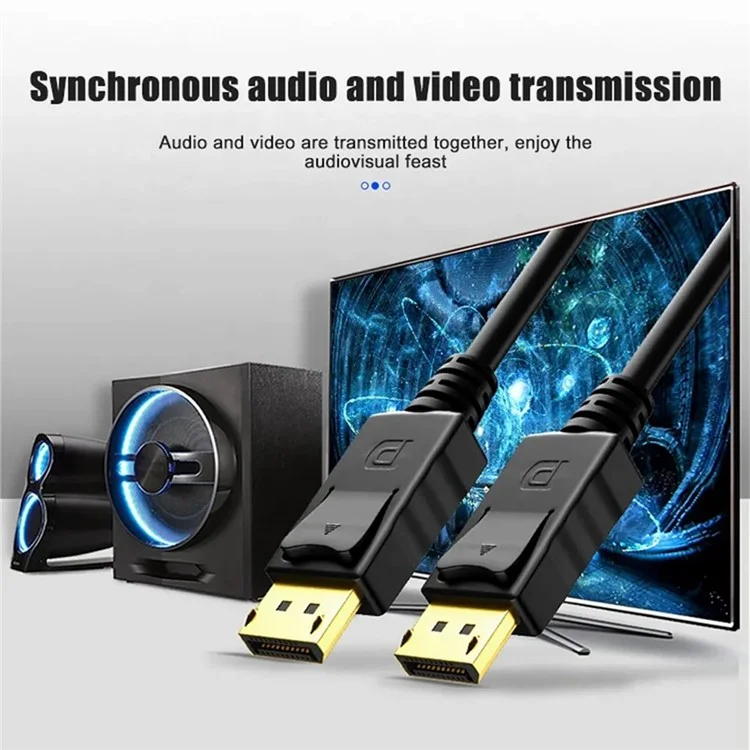 mindpure dp001 1.5m 3d video displawport 1.2 câble 4k / 60 hz 2k / 144hz dp au cordon dp