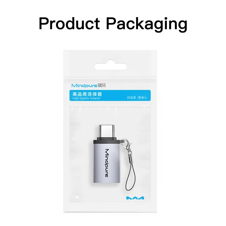 Mindpure USB 3.2 Gen2 / Adaptateur OTG de Convertisseur Type-C Avec Longe Anti-défaite - AD56 / Type-C à USB