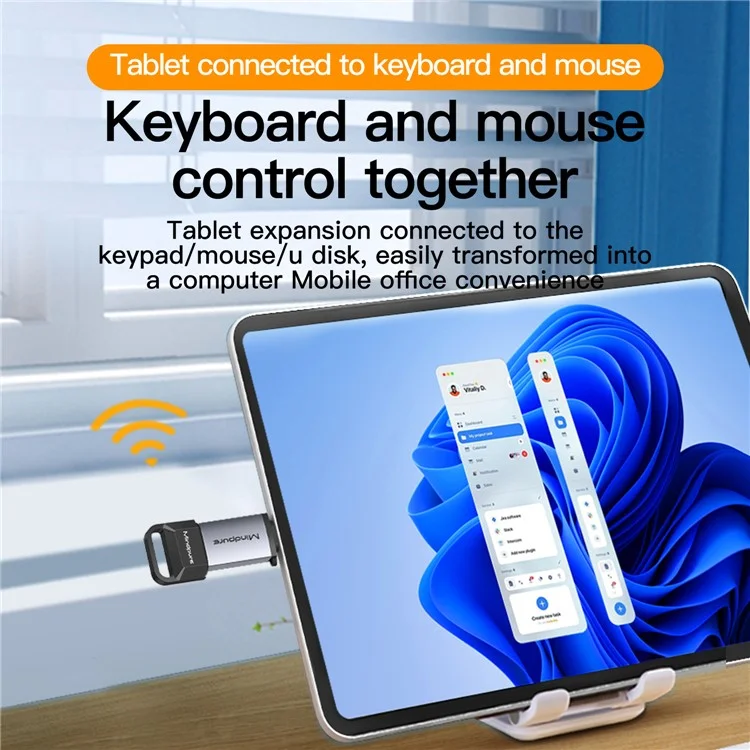 Mindpure USB 3.2 Gen2 / Adaptateur OTG de Convertisseur Type-C Avec Longe Anti-défaite - AD56 / Type-C à USB