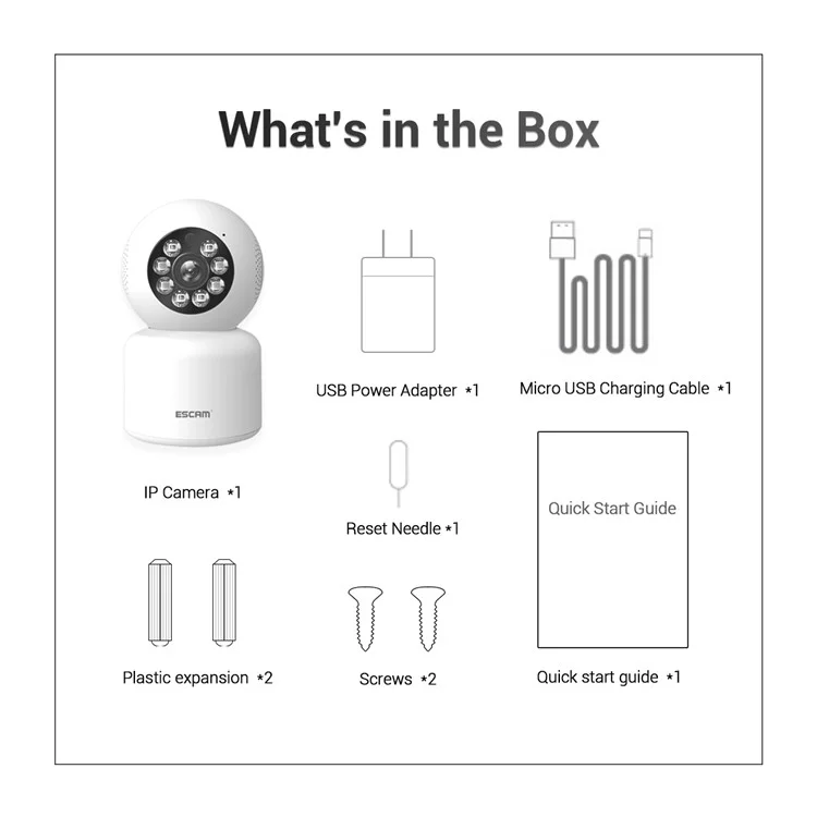 ESCAM PT300 Motion Detection Two-Way Audio Night Vision 1080P Home Security WiFi Camera - EU Plug