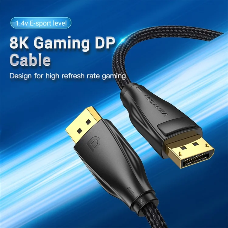 VENTION HCCBI 3m DP Cord 8K / 60Hz 4K / 144Hz DisplayPort Male to DisplayPort Male Cable