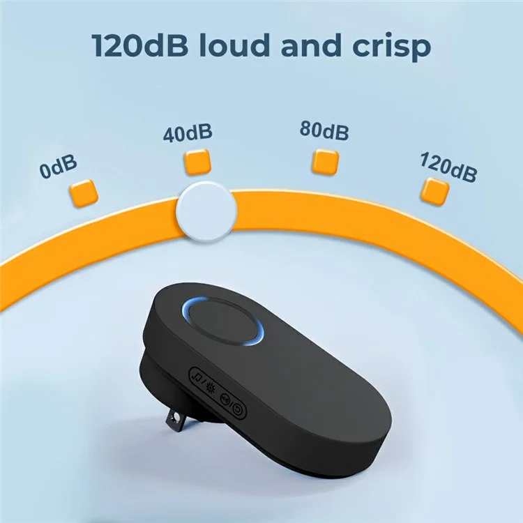ML008-B-21UK 60 Melodies Wireless Self-Powered Doorbell Ring UK Plug  /  Black, 2 Transmitter + 1 Receiver
