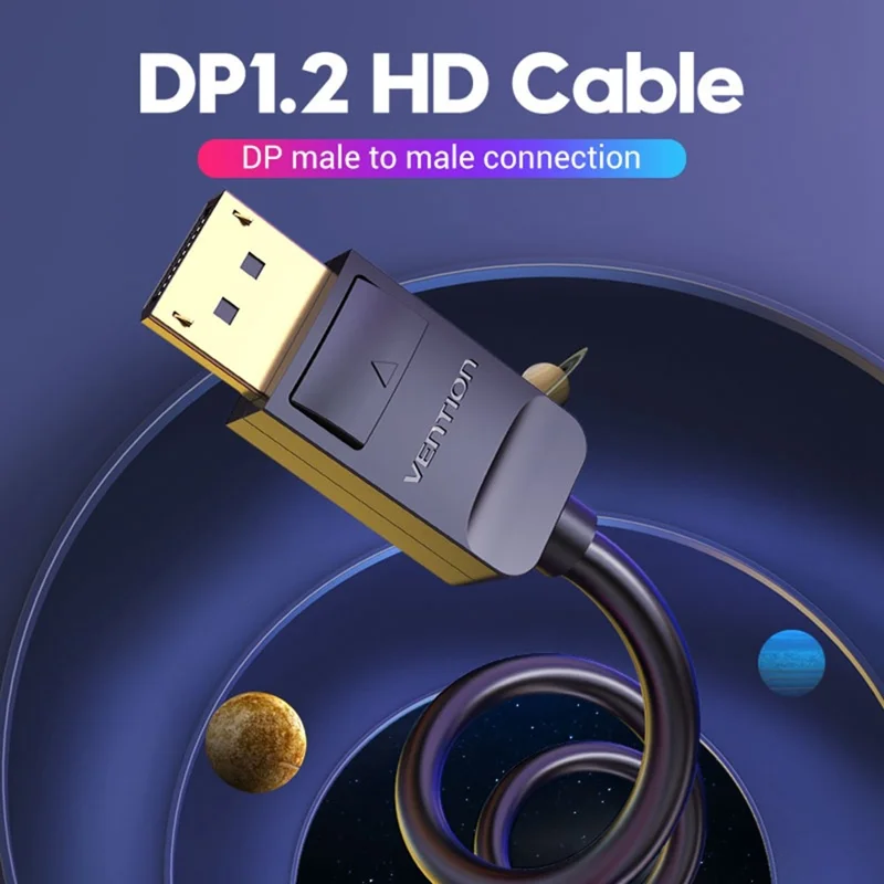 VENTION HACBI 3m 4K / 60Hz DisplayPort Cable Gold-Plated DP to DP Male to Male Wire
