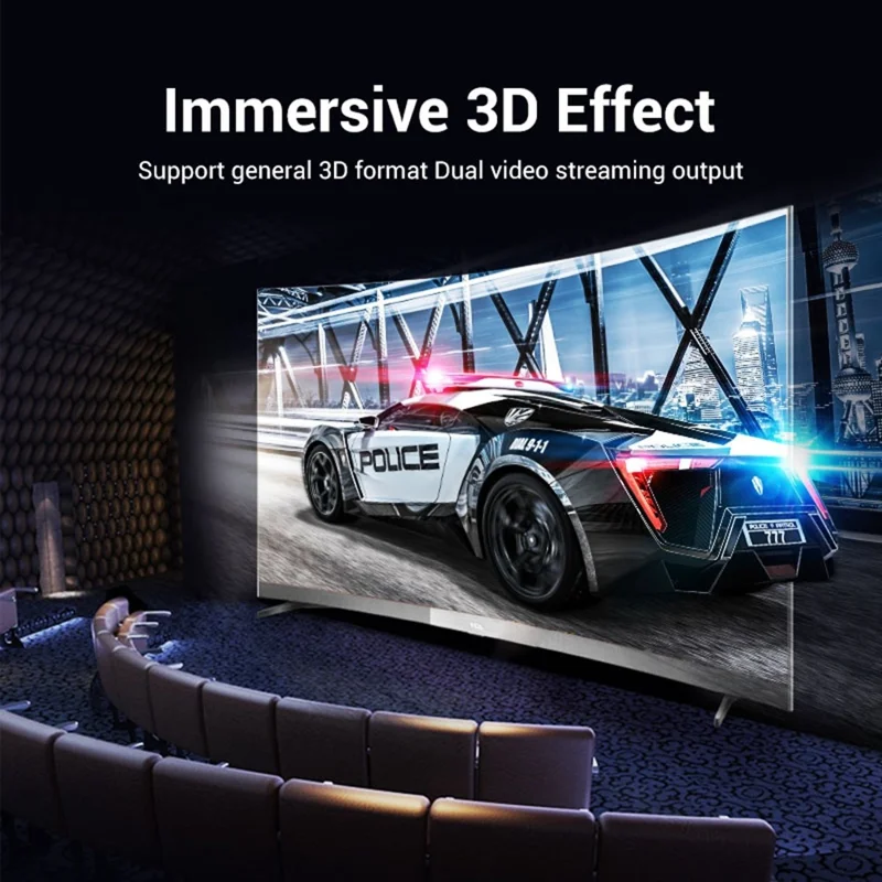 VENTION HACBI 3m 4K / 60Hz DisplayPort Cable Gold-Plated DP to DP Male to Male Wire