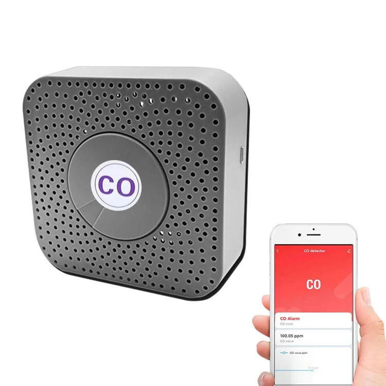 Rilevatore di monossido di carbonio Tuya Smart WiFi 80dB Allarme Sicurezza domestica Sensore di gas CO