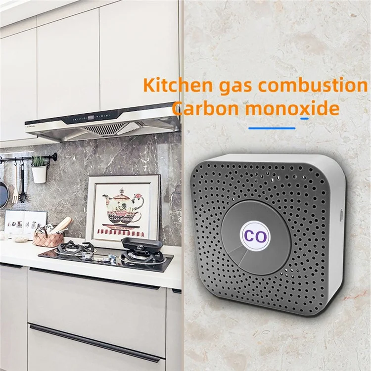 Tuya Smart Zigbee Carbon Monoxide Sensor 80dB Alarm CO Level Detector