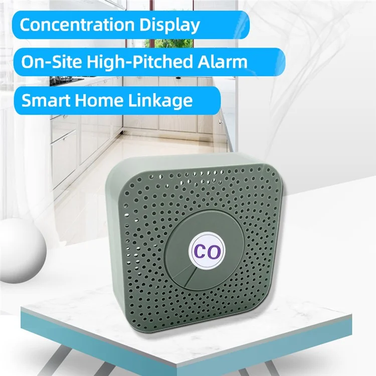 Tuya Smart Zigbee Carbon Monoxide Sensor 80dB Alarm CO Level Detector