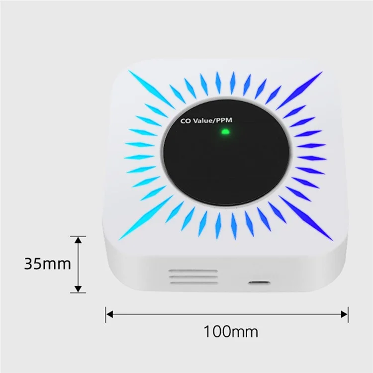 Tuya Smart WLAN-Gas- und Kohlenmonoxid-Detektor mit 80 dB Alarm und CO-Pegelsensor