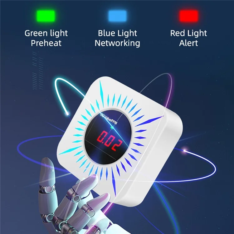Tuya Smart WLAN-Gas- und Kohlenmonoxid-Detektor mit 80 dB Alarm und CO-Pegelsensor