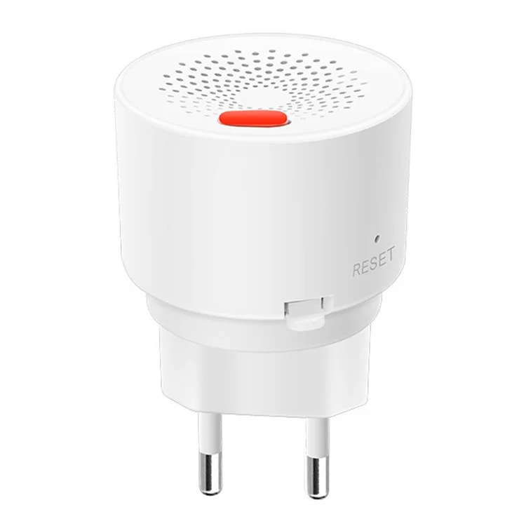 Zigbee Smart Gas-Detektor mit Echtzeit-Überwachung, App-Steuerung, 70 dB Alarm und Naturgas-Leckagesensor - EU-Stecker