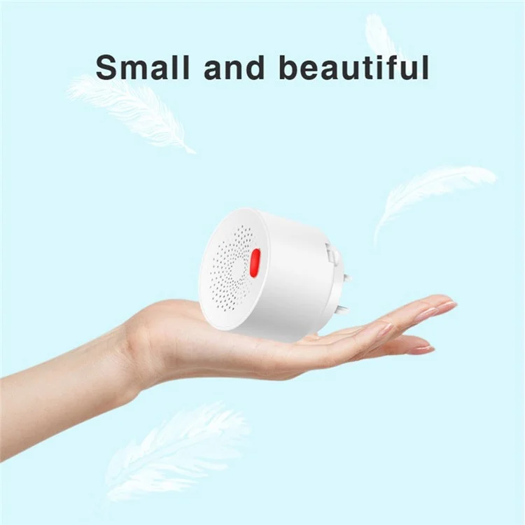 Tuya Smart WiFi + Bluetooth-compatible Dual Mode Gas Detector 70dB Natural Gas Leak Alarm - US Plug