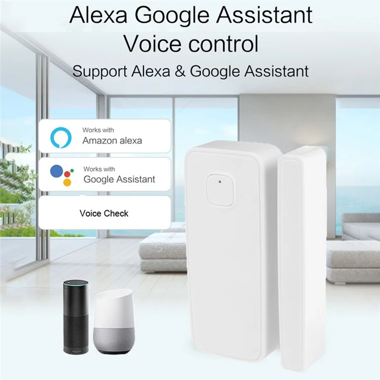 Tuya Smart Zigbee Vibration Sensor Door Magnetic Two-In-One Smart Home Vibration Sensor