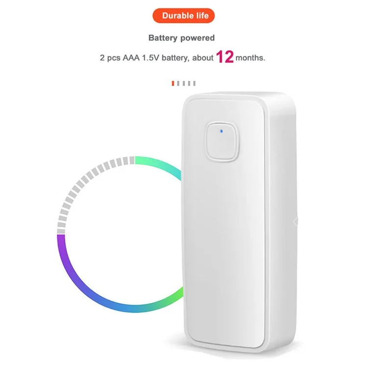 Tuya Smart Zigbee Vibration Sensor Door Magnetic Two-In-One Smart Home Vibration Sensor