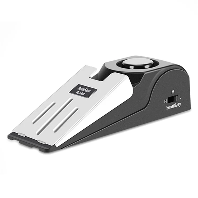 ABS + Stainless Steel Smart Door Stopper 120dB Anti-Theft Alarm for Hotel Home Office