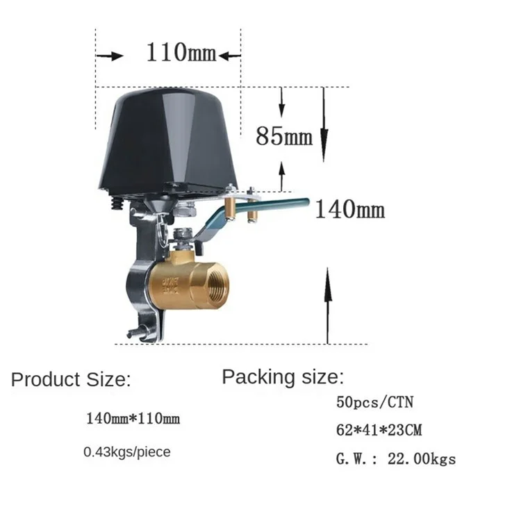 Self-Closing Valve Manipulator Manual / Sensor Linkage Water Gas Valve Switch